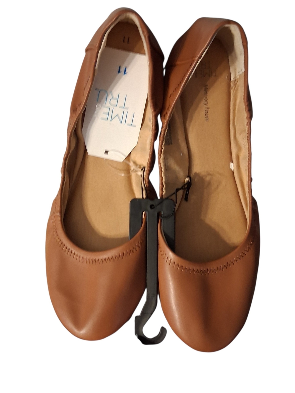 Time and Tru Women’s Scrunch Brown Ballet Flats 11